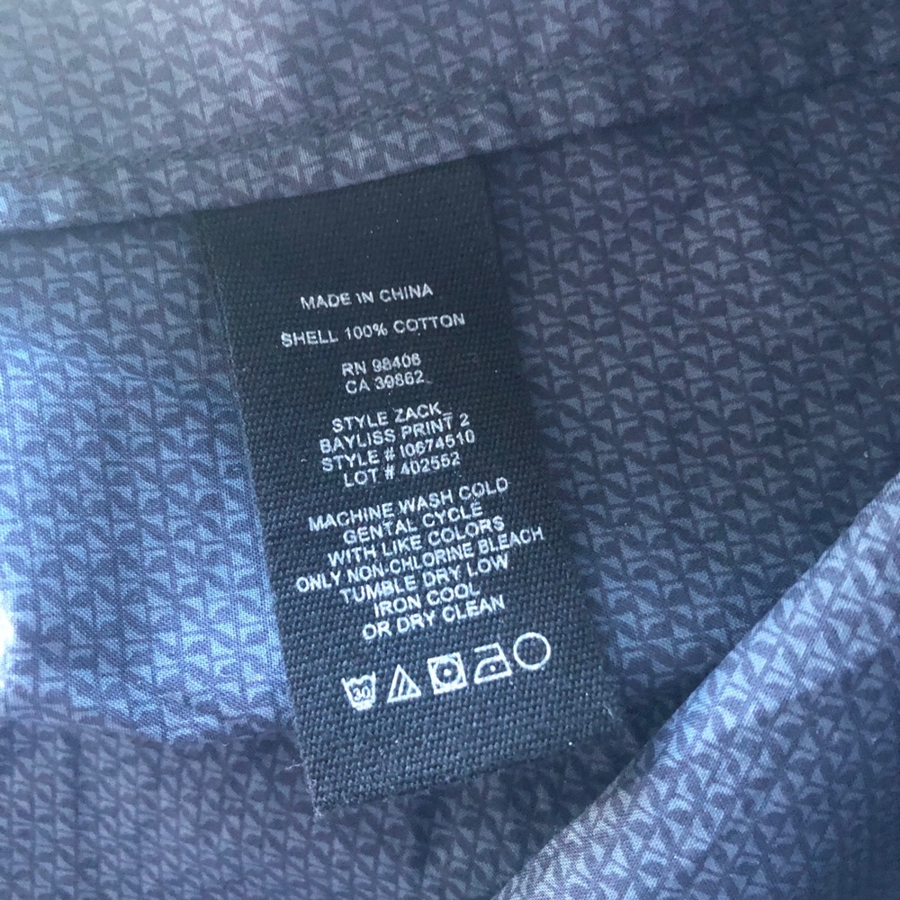 Theory Midnight Blue Fleck Sport Shirt. NWOT. - Picture 5 of 5